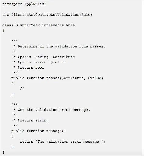 Custom Validation Rules in Laravel 5.5 12 Let us go and check the content