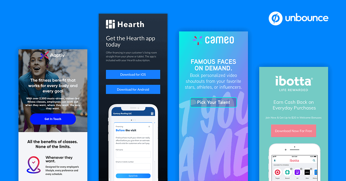 Mobile-friendly landing pages