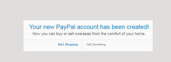 Paypal Account Creation
