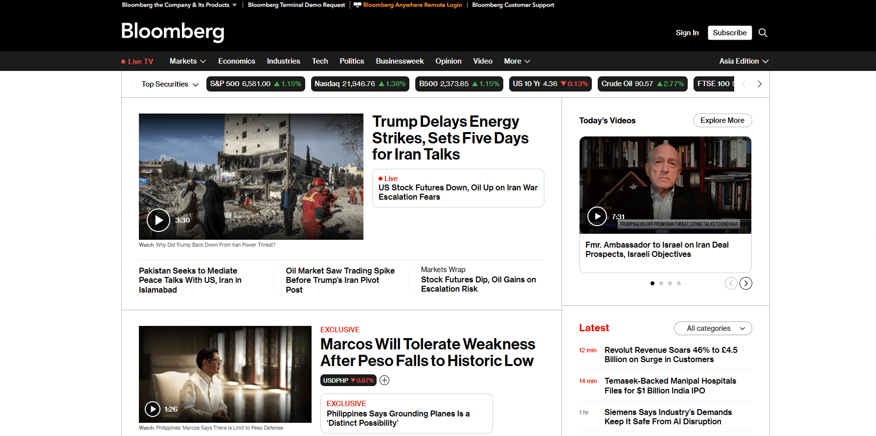 Top 20 Real-World React Native App Examples Powering Modern Mobile Experiences 6 Bloomberg App