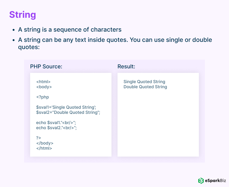 string in PHP