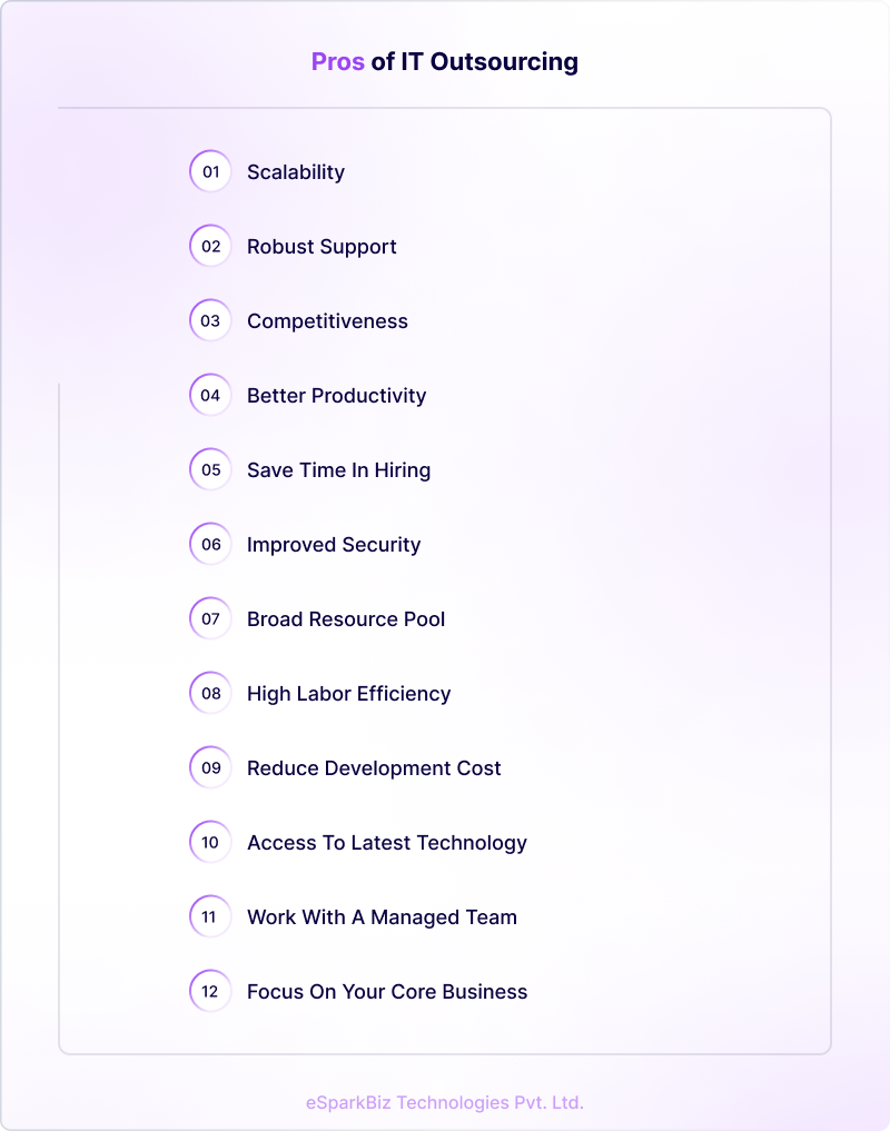 The Pros and Cons of IT Outsourcing 2 Pros of IT Outsourcing