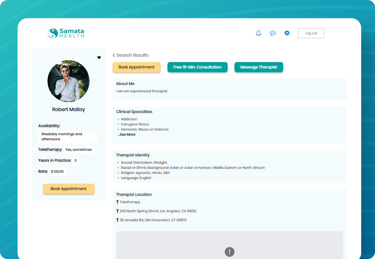 Samata Health – Medical & Healthcare Appointment Portal