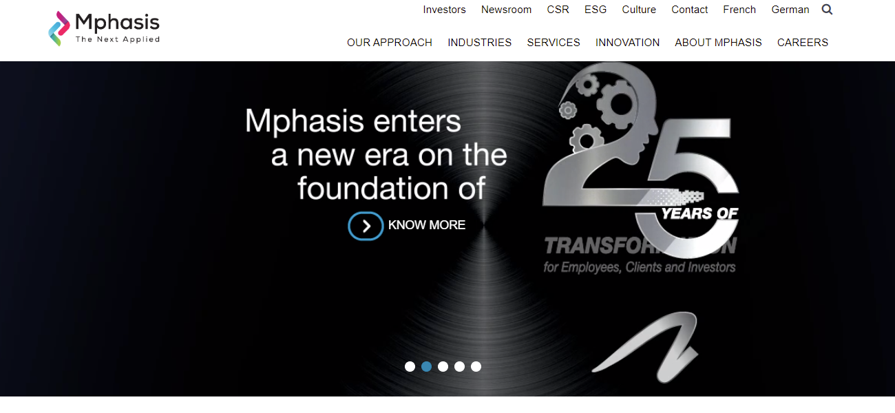 Top 10 Web Development Companies in India 2026 10 Mphasis