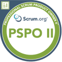 Scrum.org PSPO II credential earned by eSparkBiz for Agile leadership excellence