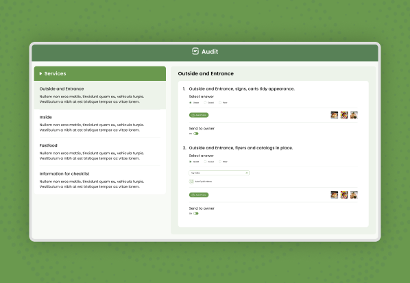 Mobile Audit Application for Burger King, KFC, and TGI Friday’s