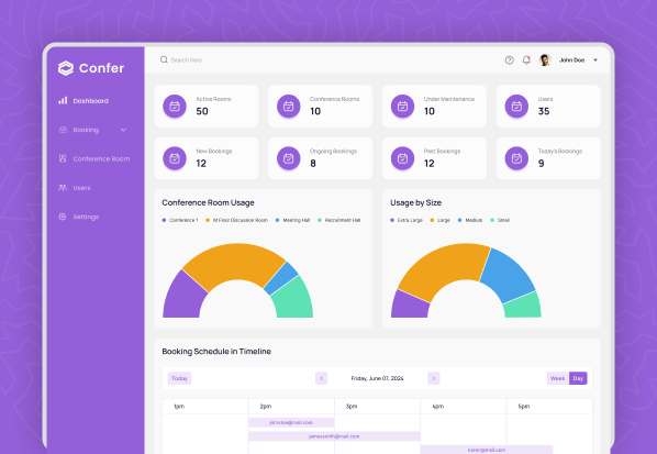 Efficient Multilingual Web App for Conference Room Scheduling