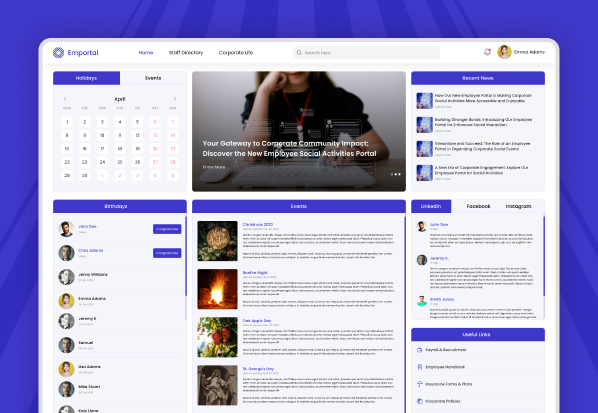 Employee Portal for Streamlined HR Management and Enhanced Employee Engagement