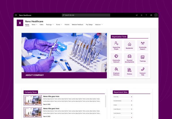 Integrated SharePoint Intranet with Advanced Learning Management