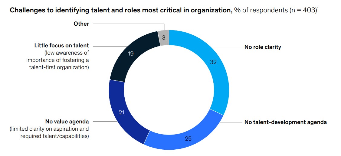 Challenges to identifying talent and roles most critical in organization