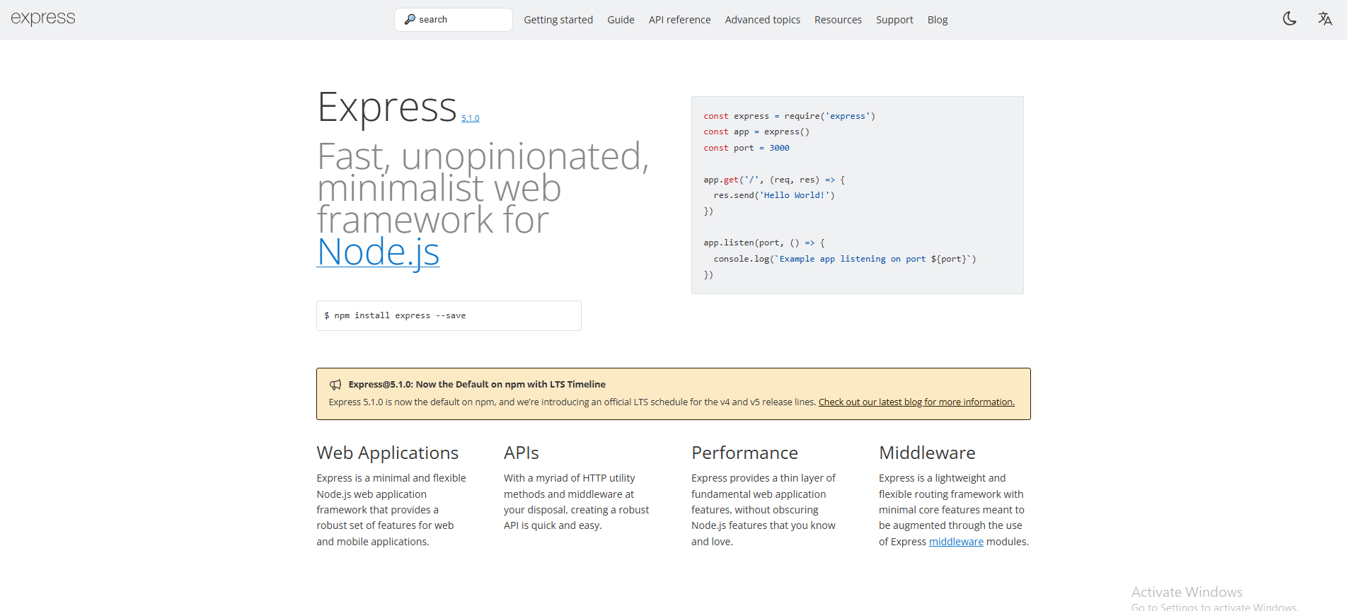 Top Nodejs Frameworks for App Development in 2026 2 Express.js