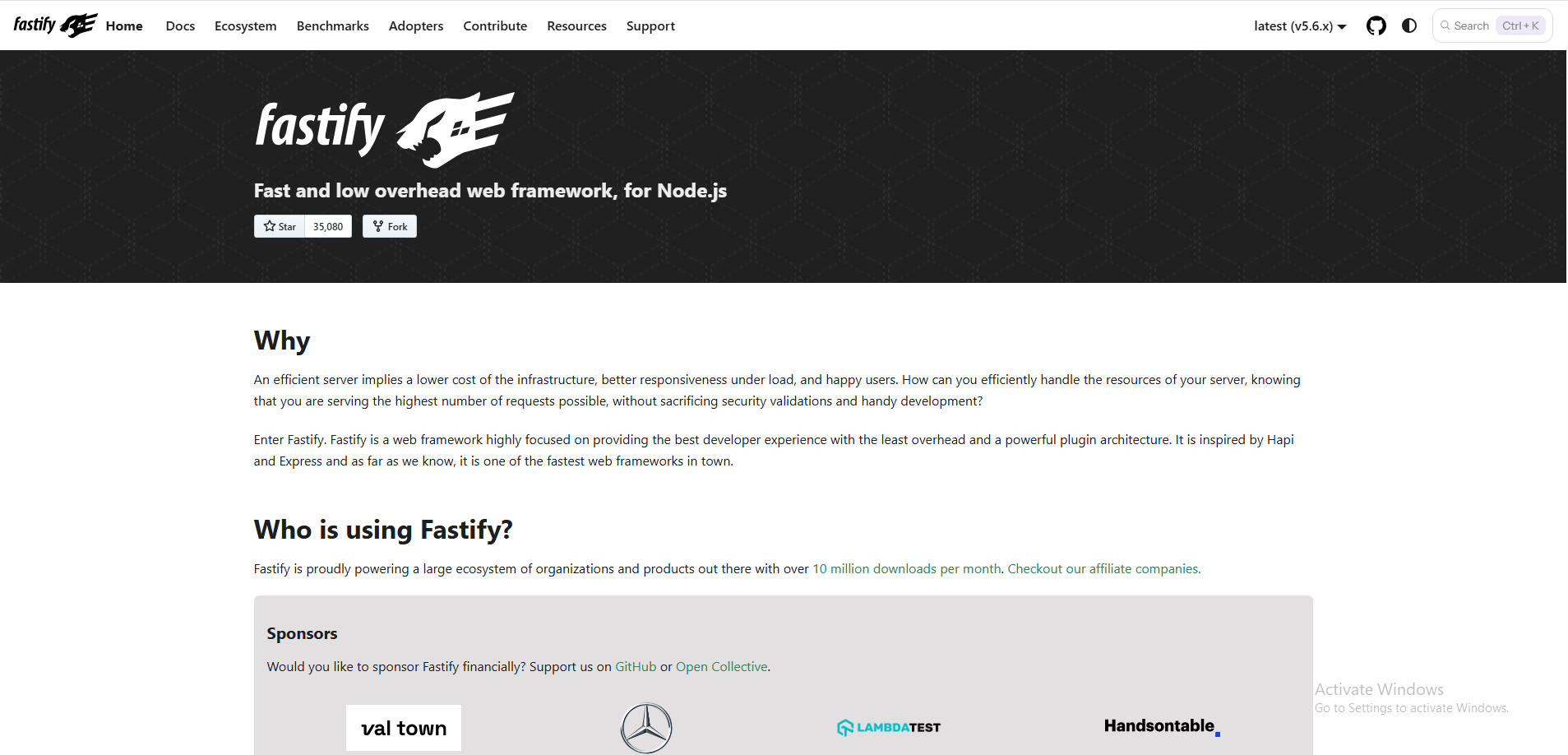 Top Nodejs Frameworks for App Development in 2026 4 Fastify