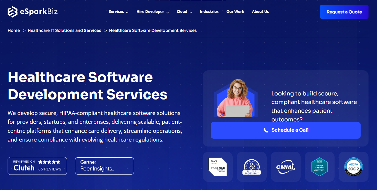 eSparkBiz Secures Spot in Clutch’s Top Healthcare Custom Software Developers List
