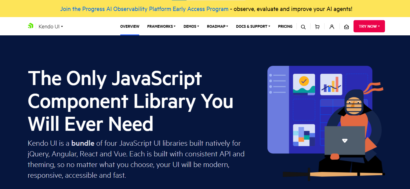 Top 10 Angular Component Libraries You Should Use in 2026 9 Kendo UI for Angular