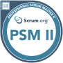 Official PSM II accreditation highlighting eSparkBiz commitment toward agile project management excellence.