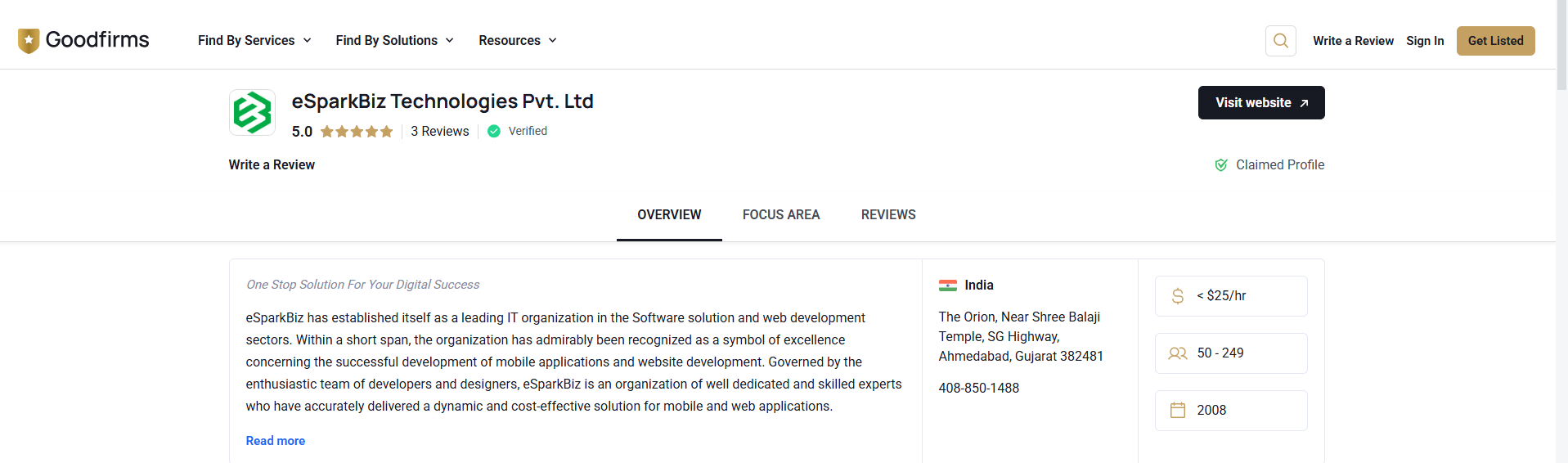eSparkBiz Ranked among India’s Top Java Developers by Clutch 2 eSparkBiz Profile on Goodfirms